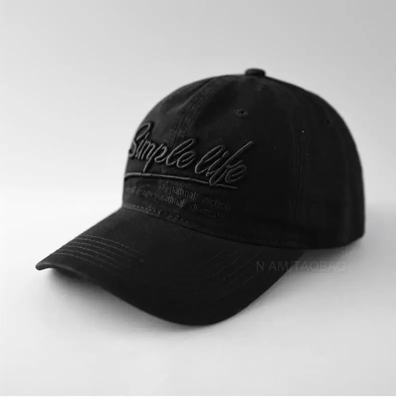 2025 Embroidered Baseball Cap Men Women Grey Wide Brim — feature 10