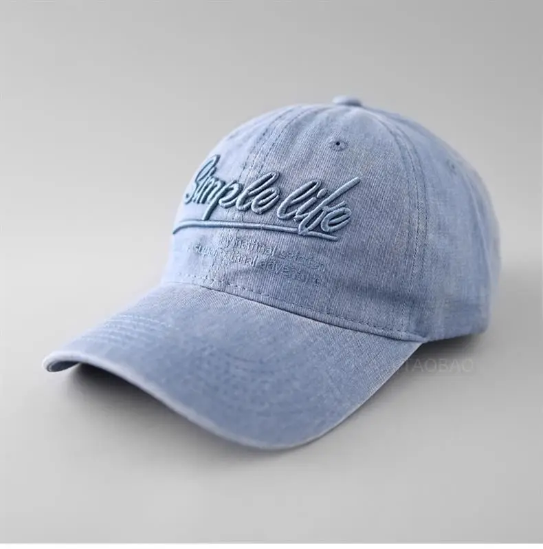 2025 Embroidered Baseball Cap Men Women Grey Wide Brim — feature 2