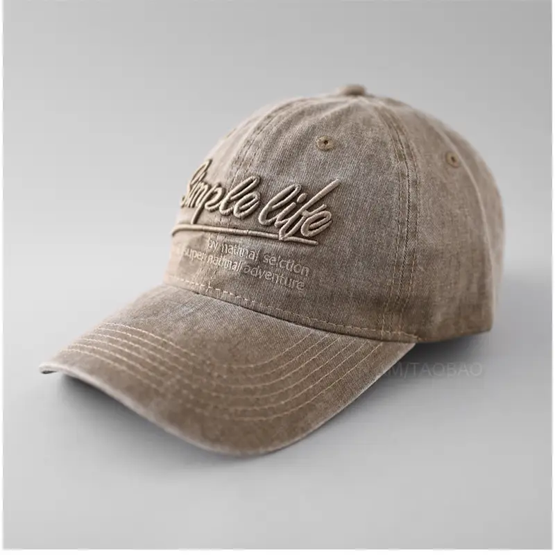 2025 Embroidered Baseball Cap Men Women Grey Wide Brim - Image 3
