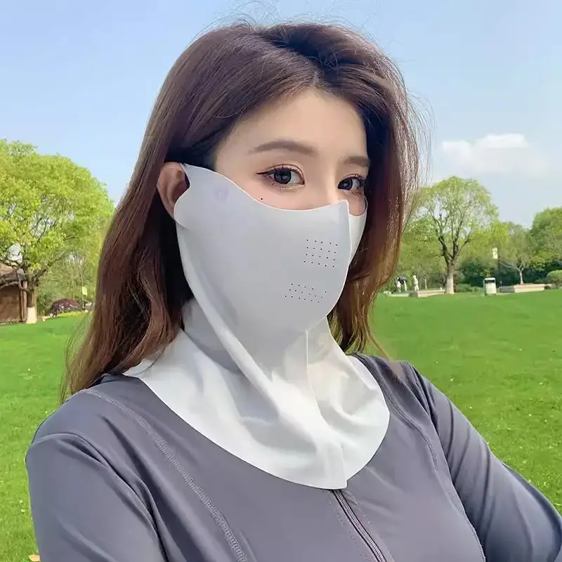 Face Gini Full Face Sunscreen Women's High-face Value Summer Anti-ultraviolet Ice Silk Lightweight Breathable Eye Angle Mask