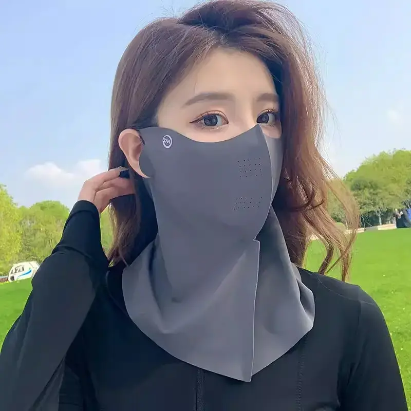 Face Gini Full Face Sunscreen Women's High-face Value Summer Anti-ultraviolet Ice Silk Lightweight Breathable Eye Angle Mask