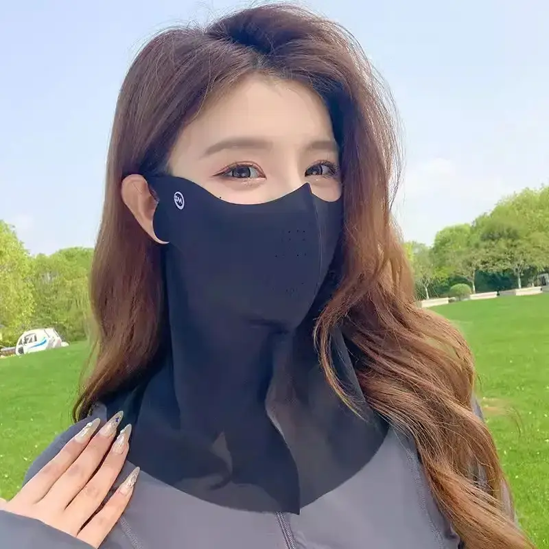 Face Gini Full Face Sunscreen Women's High-face Value Summer Anti-ultraviolet Ice Silk Lightweight Breathable Eye Angle Mask