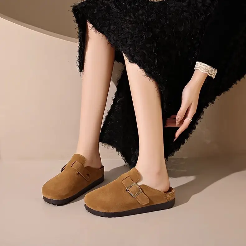 Retro Birkenstock-Style Clogs for Women, Outdoor Wear, 2026 Spring/Summer New Thick-Soled Slip-On Casual Lazy Half-Slipper - Image 6