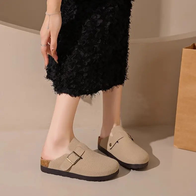 Retro Birkenstock-Style Clogs for Women, Outdoor Wear, 2026 Spring/Summer New Thick-Soled Slip-On Casual Lazy Half-Slipper - Image 7