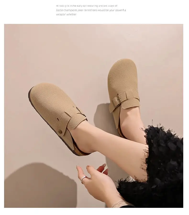 Retro Birkenstock-Style Clogs for Women, Outdoor Wear, 2026 Spring/Summer New Thick-Soled Slip-On Casual Lazy Half-Slipper — feature 11