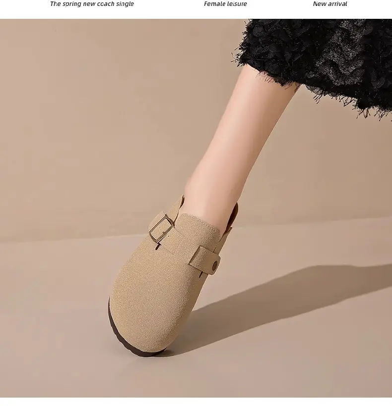 Retro Birkenstock-Style Clogs for Women, Outdoor Wear, 2026 Spring/Summer New Thick-Soled Slip-On Casual Lazy Half-Slipper — feature 13