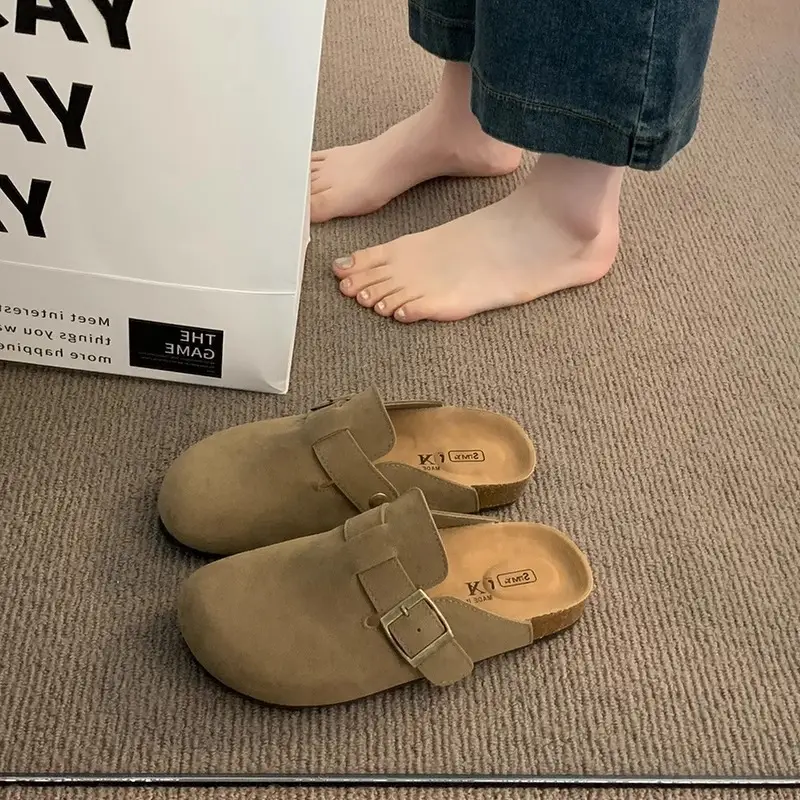 Retro Birkenstock-Style Clogs for Women, Outdoor Wear, 2026 Spring/Summer New Thick-Soled Slip-On Casual Lazy Half-Slipper - Image 2