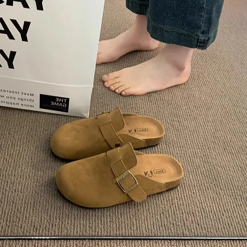 Retro Birkenstock-Style Clogs for Women, Outdoor Wear, 2026 Spring/Summer New Thick-Soled Slip-On Casual Lazy Half-Slipper - Image 3