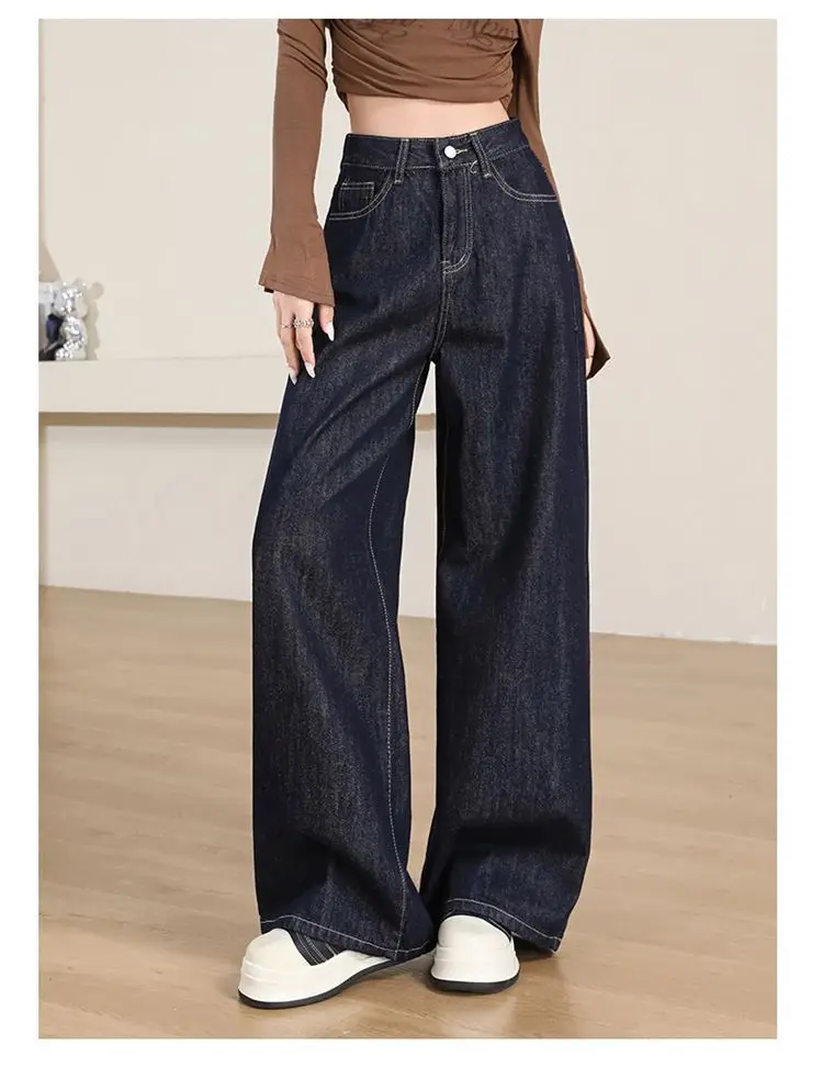Dark Blue Wide Leg Pants for Women 2025 Spring — feature 13