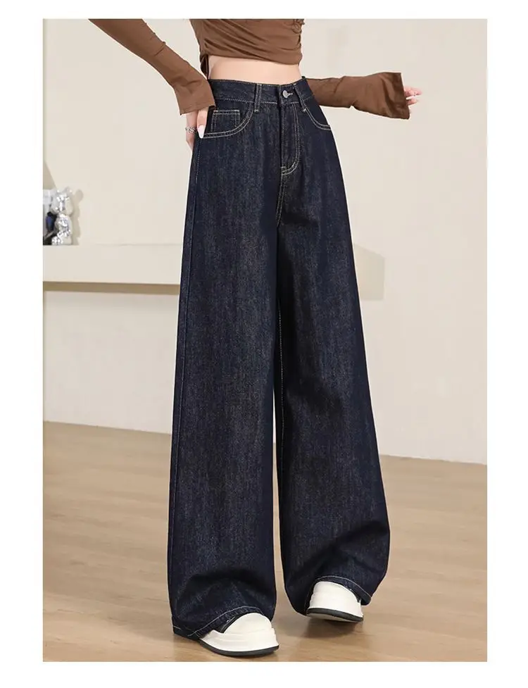 Dark Blue Wide Leg Pants for Women 2025 Spring — feature 14