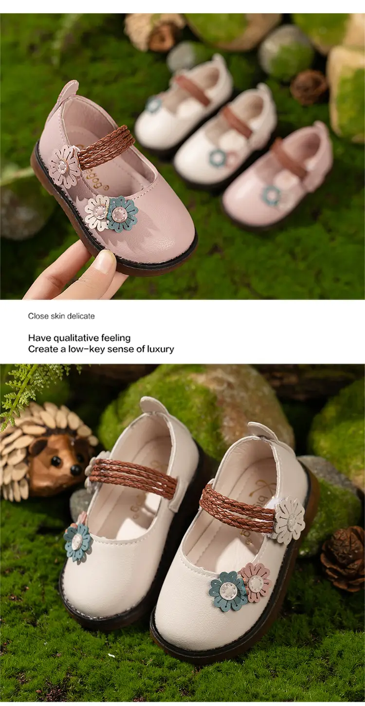 Baby Floral Shoes for Girls 1-3Yr Soft Sole