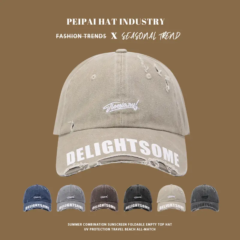 Vintage Washed Baseball Cap Women Men Sunshade Cap - Image 7