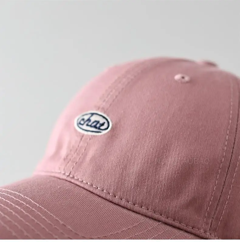 Pink Letter Embroidered Baseball Cap for Women — feature 21