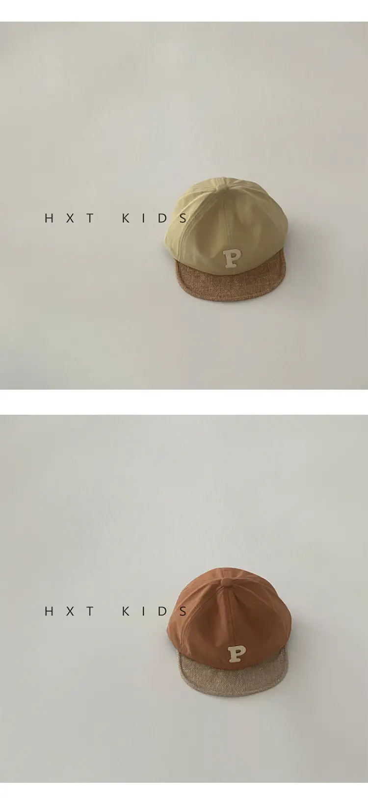 Baby Cap Spring Autumn Color Matching P Letter Soft Top Sunshade Hat — feature 10