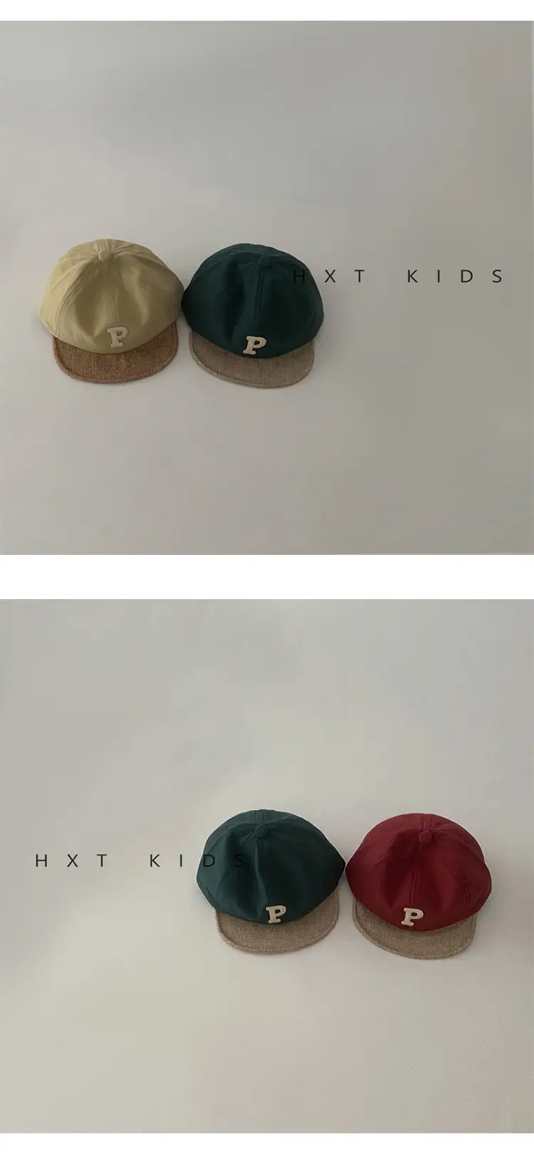 Baby Cap Spring Autumn Color Matching P Letter Soft Top Sunshade Hat — feature 4