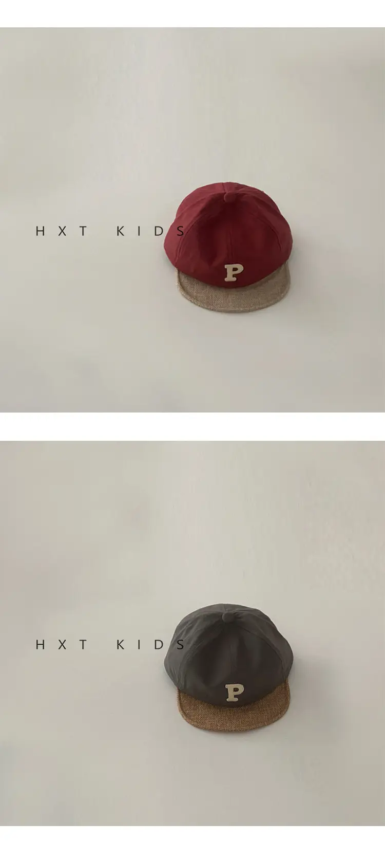 Baby Cap Spring Autumn Color Matching P Letter Soft Top Sunshade Hat — feature 8