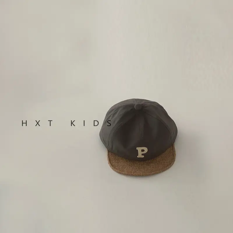 Baby Cap Spring Autumn Color Matching P Letter Soft Top Sunshade Hat - Image 4
