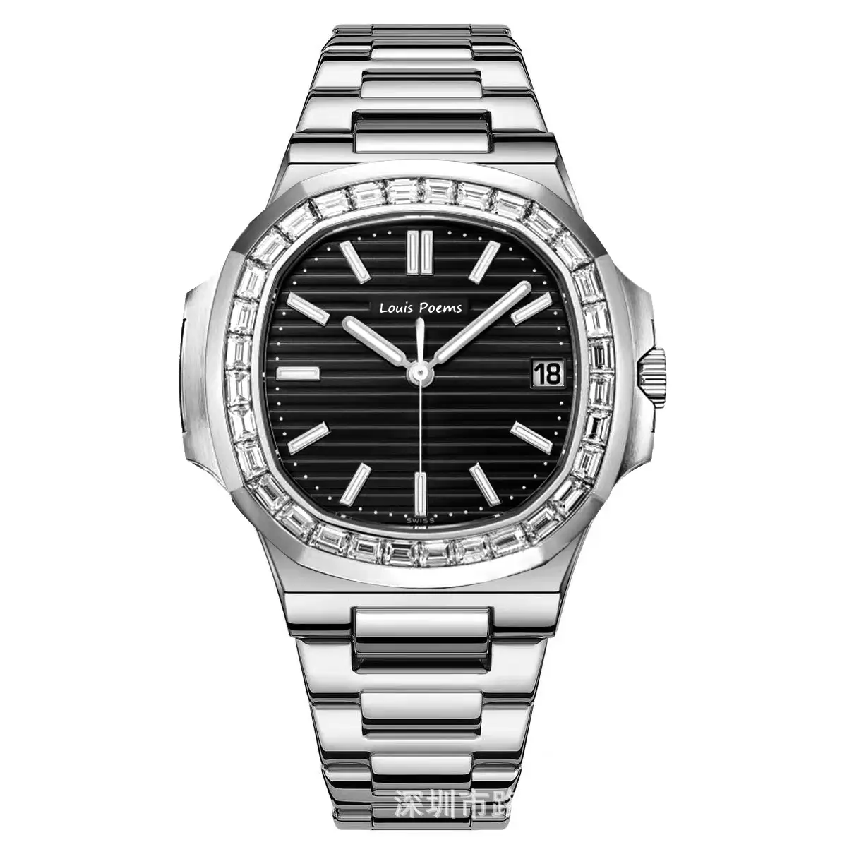 Nautilus Steel Band Mechanical Watch for Men — feature 1