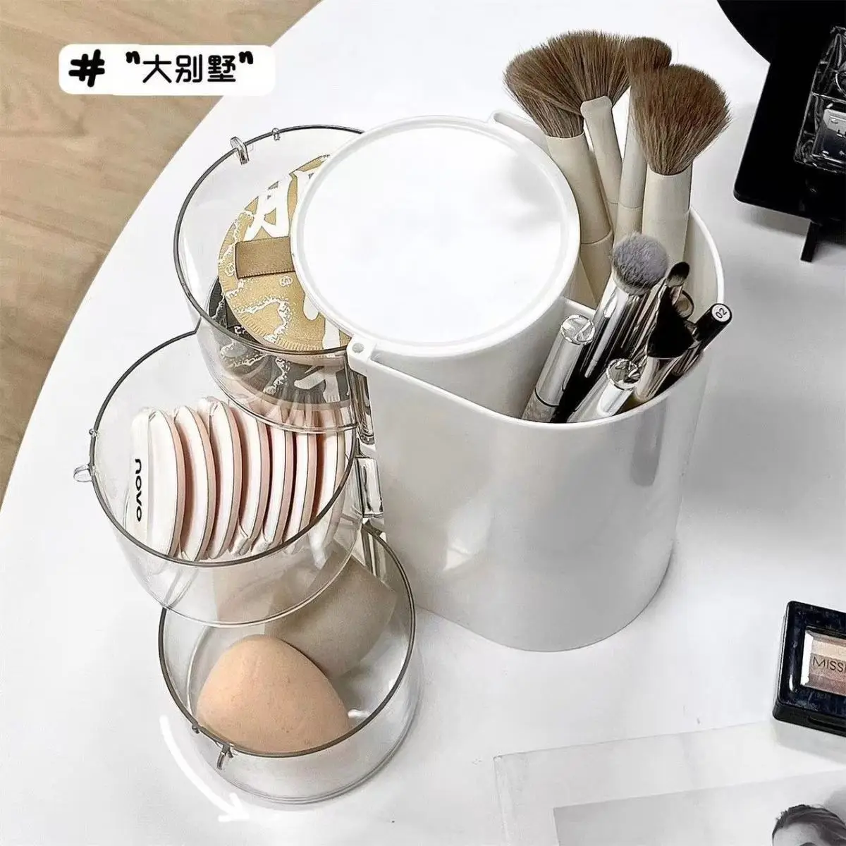 Rose Gold Makeup Brush & Egg Storage Rack 12x36cm — feature 4