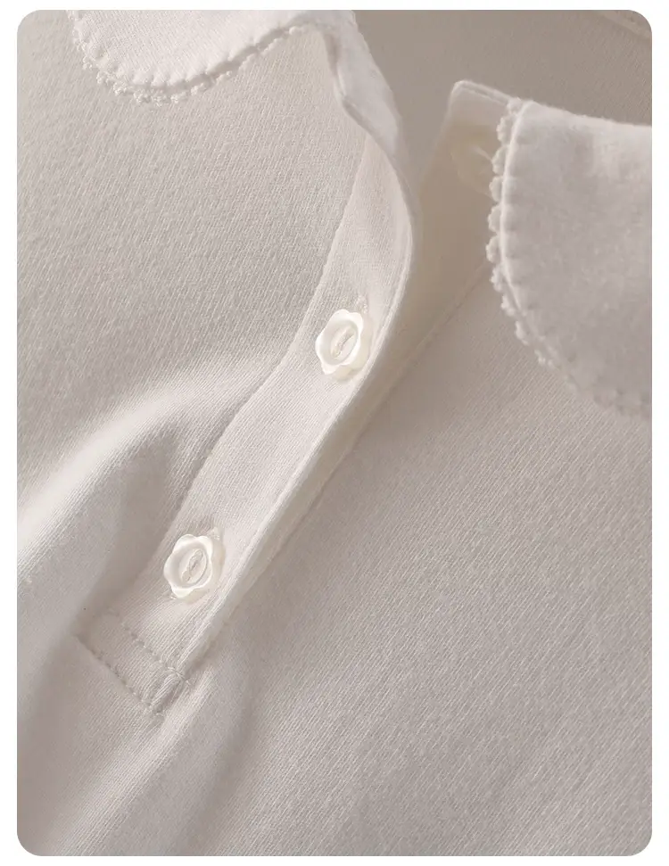 Girls Cotton Long Sleeve T-Shirt White All Season — feature 14