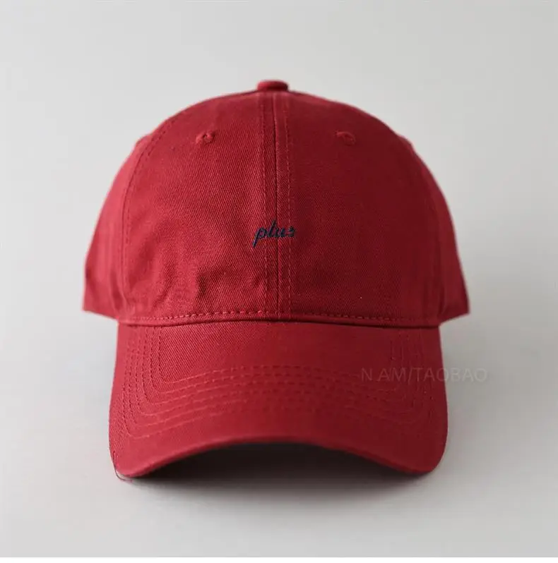 Brown Men's Embroidered Baseball Cap Plus Size — feature 17