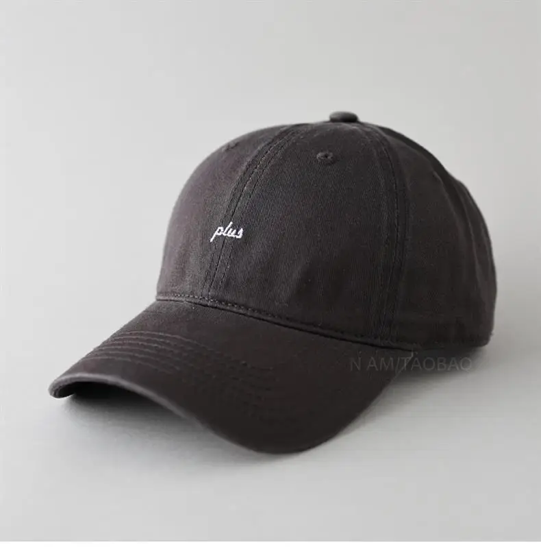 Brown Men's Embroidered Baseball Cap Plus Size — feature 2