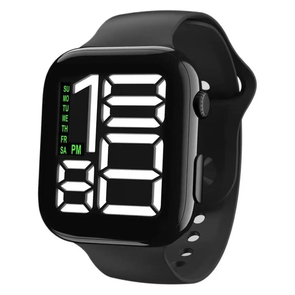 LED Night Light Square Watch for Men Women Multi Color - Image 13