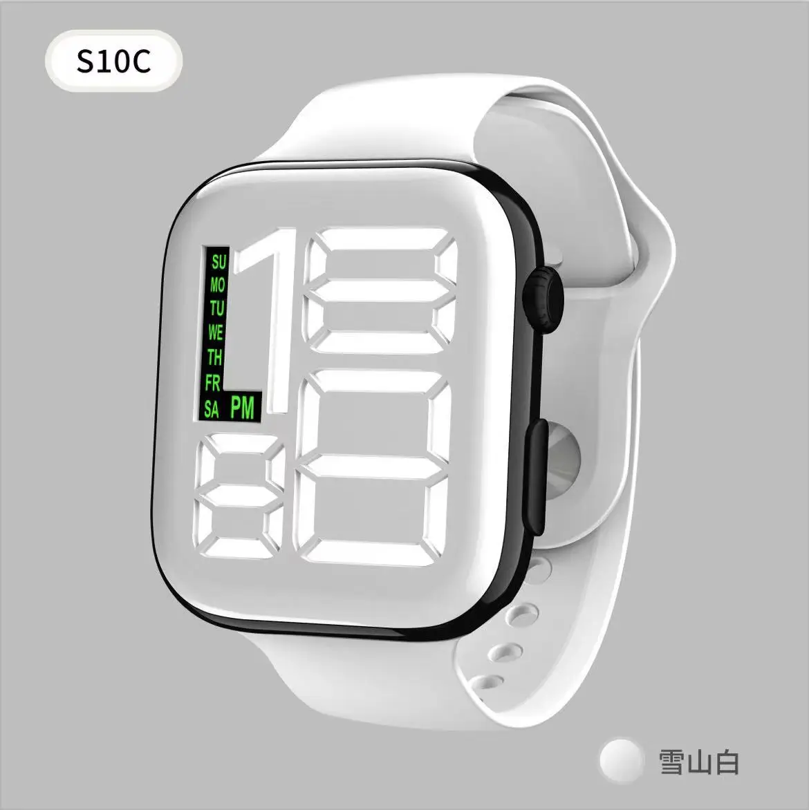 LED Night Light Square Watch for Men Women Multi Color - Image 2