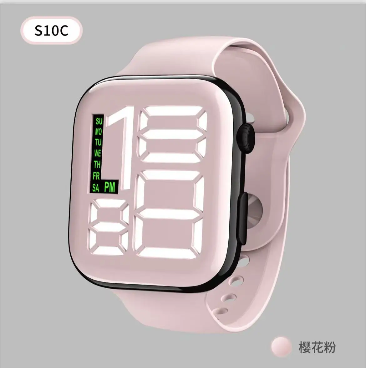 LED Night Light Square Watch for Men Women Multi Color - Image 3