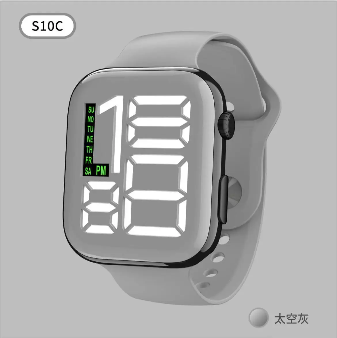 LED Night Light Square Watch for Men Women Multi Color - Image 4
