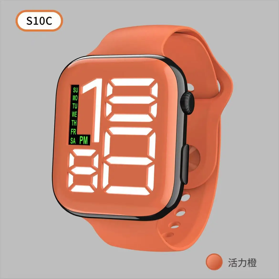 LED Night Light Square Watch for Men Women Multi Color - Image 5