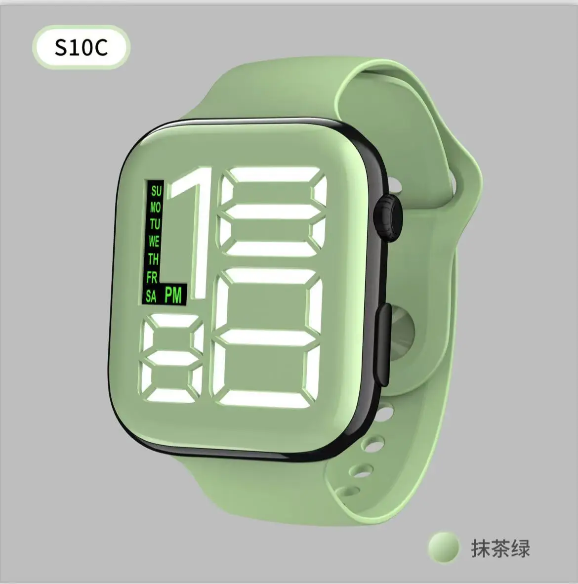 LED Night Light Square Watch for Men Women Multi Color - Image 7