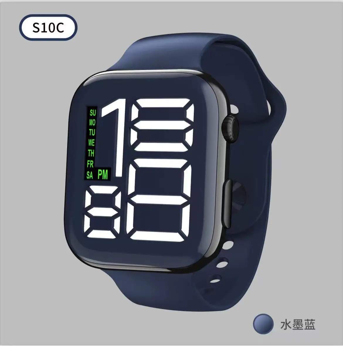 LED Night Light Square Watch for Men Women Multi Color - Image 8