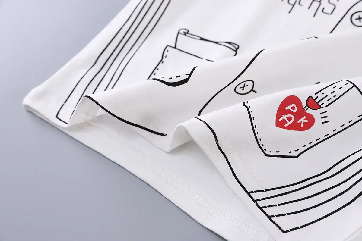Girls White Graffiti T-Shirt & Black Shorts Set — feature 11