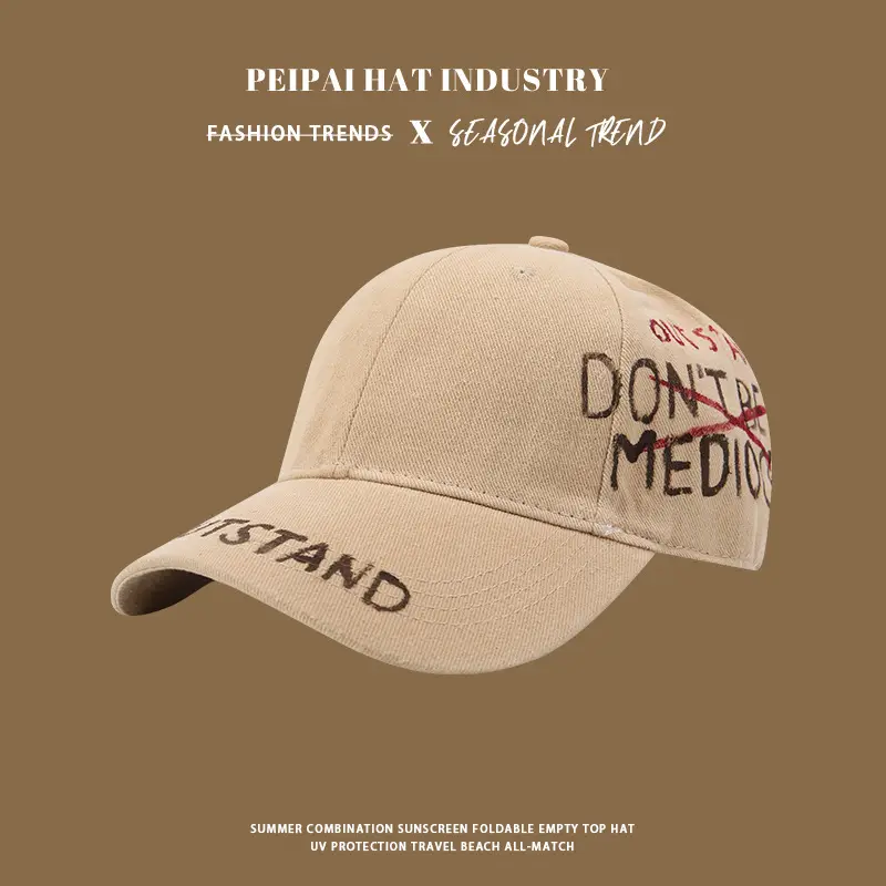 Personalized Washed Baseball Caps with Street Letters - Image 9