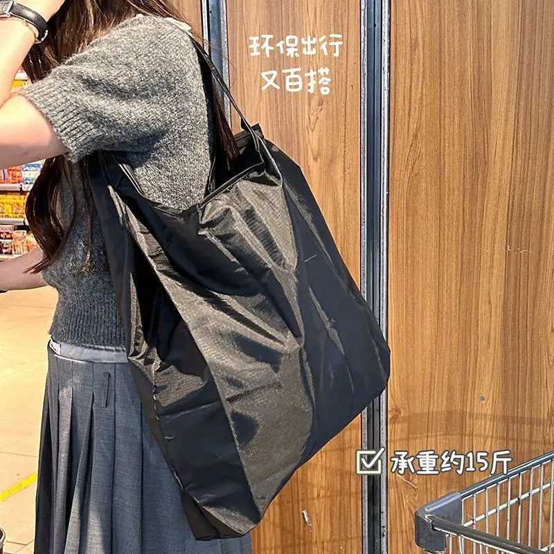 Green Drawstring Tote Bag with Yellow Handles — feature 25