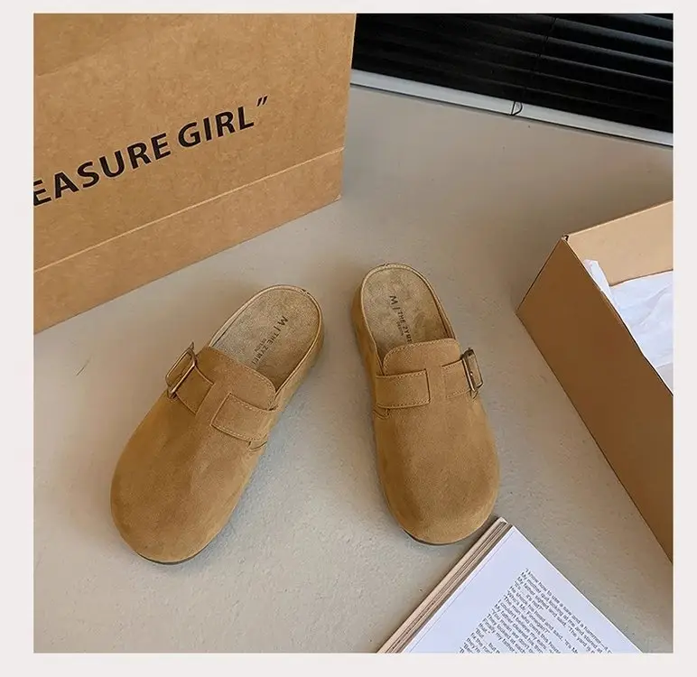 Vintage French Style Brown Flat Slippers Women's 2025 — feature 20