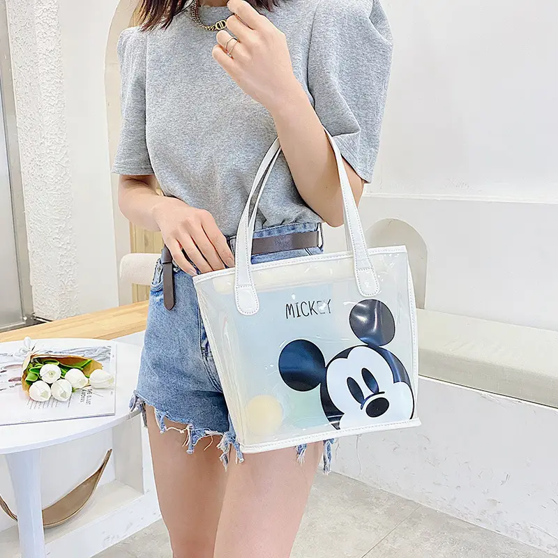 Mickey Mouse Transparent Cartoon Tote Bag for Women - Image 5