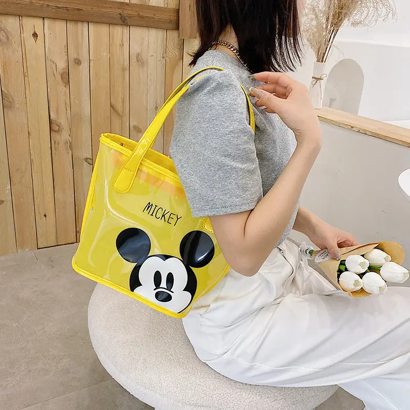 Mickey Mouse Transparent Cartoon Tote Bag for Women - Image 6