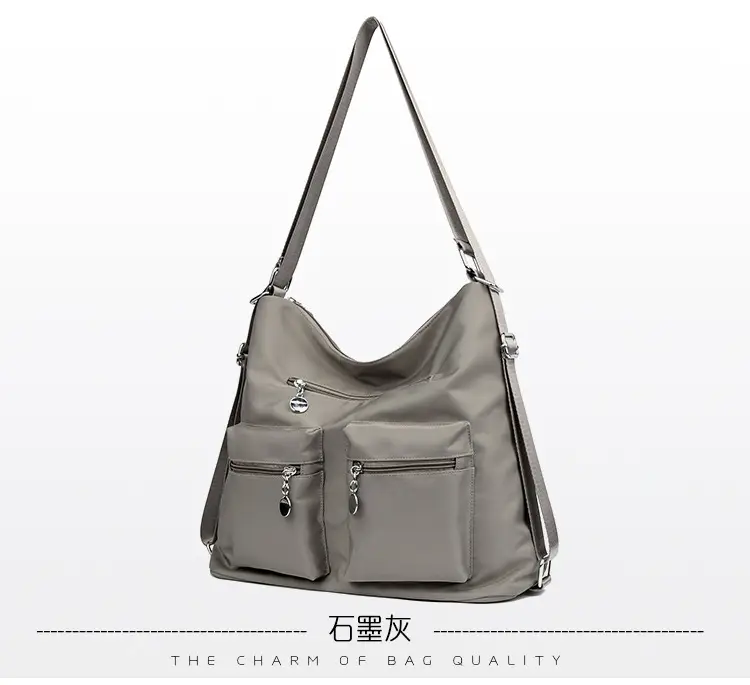Black Bamboo Print Crossbody Tote Bag for Women — feature 28