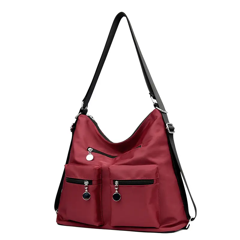 Black Bamboo Print Crossbody Tote Bag for Women