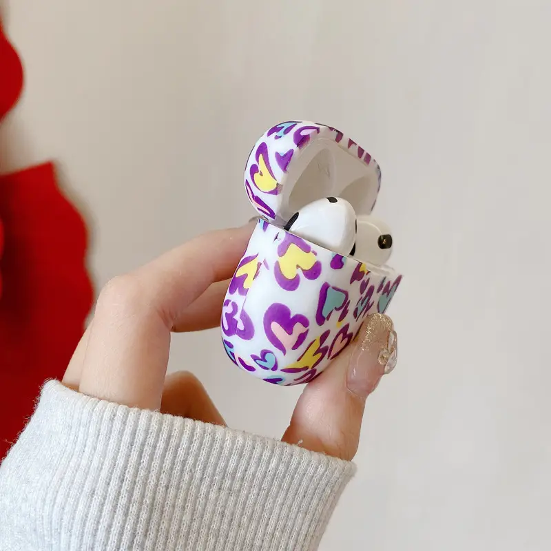 Purple Apple Headphone Case with Keychain Design - Image 5