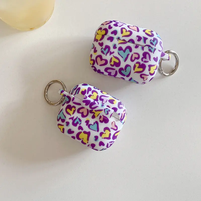 Purple Apple Headphone Case with Keychain Design — feature 10