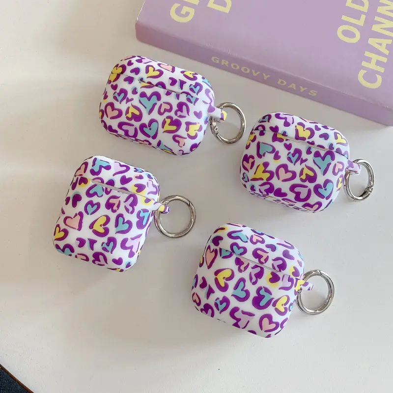 Purple Apple Headphone Case with Keychain Design — feature 5