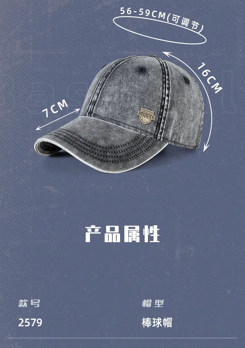 Men's White Retro Denim Cap 2025 — feature 29