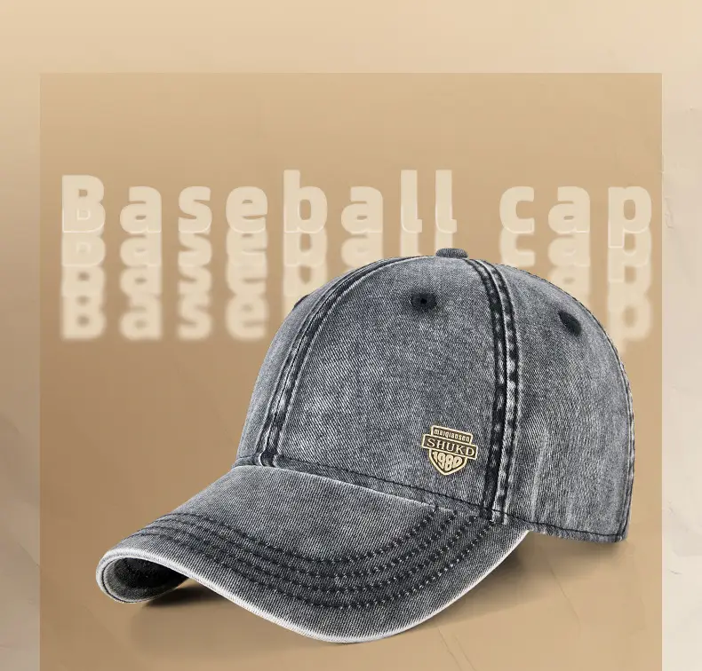 Men's White Retro Denim Cap 2025 — feature 7