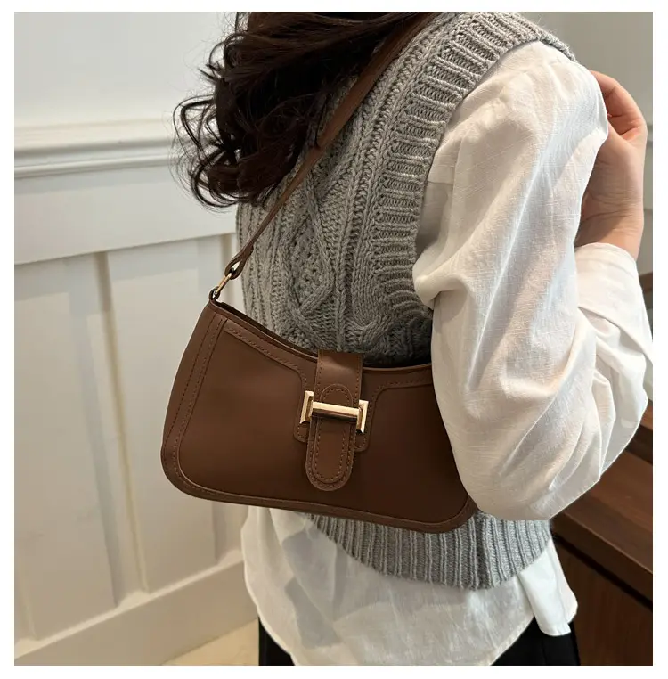 Brown Textured Shoulder Bag for Women 2025 — feature 14