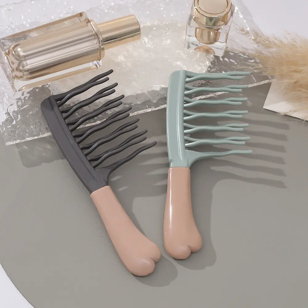 Double-row wave comb for scalp massage anti-styling curly hair — feature 2