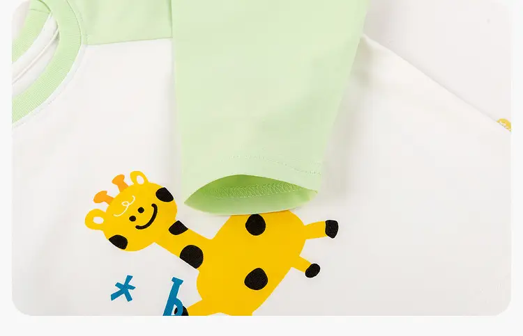 Dudu's Baby Long Sleeve T-Shirt Green White Cartoon — feature 11