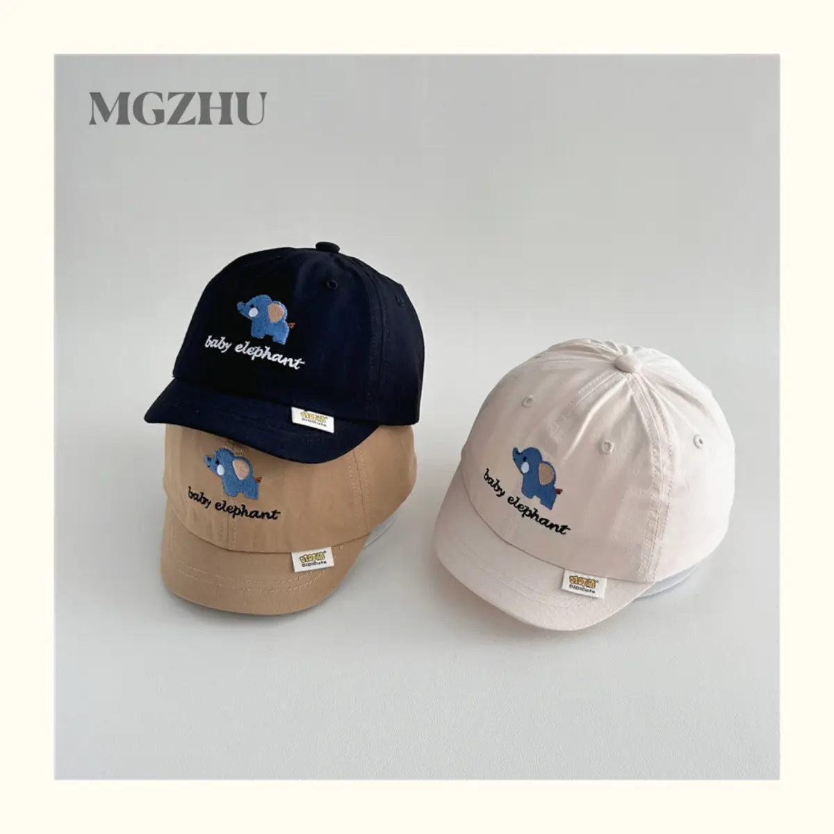 Baby Elephant Cap White Brown Spring Autumn — feature 3